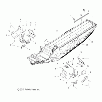 CHASSIS, ASM. and FOOTRESTS - S11PD7FSL (49SNOWCHASSIS11FSTSBLX)