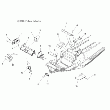 CHASSIS, FRONT - S11PP7FSL (49SNOWCHASSISFRT09TRBODRGN)
