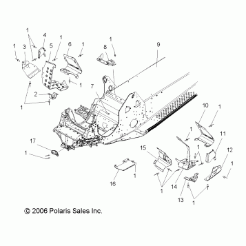 CHASSIS, FRONT - S07PS6HS/HSA/HSB (49SNOWCHASSISFRTCLEAN)