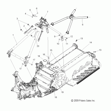 CHASSIS, CHASSIS ASM. and OVER STRUCTURE - S11BP6/BE6 ALL OPTIONS (49SNOWCHASSISFRT211800PR)