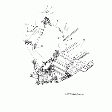 CHASSIS, CHASSIS ASM. and OVER STRUCTURE (600/144 Inch) - S16CK6 ALL OPTIONS (49SNOWCHASSISFRT214RMK600)