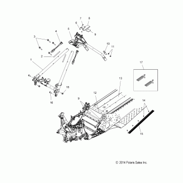 CHASSIS, CHASSIS ASM. and OVER STRUCTURE - S16CP8 ALL OPTIONS (49SNOWCHASSISFRT215INDY)