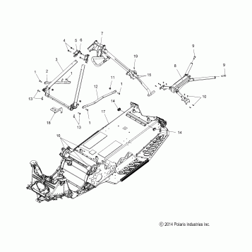 CHASSIS, CHASSIS ASM. and OVER STRUCTURE - S16DS6 ALL OPTIONS (49SNOWCHASSISFRT215PROSB)
