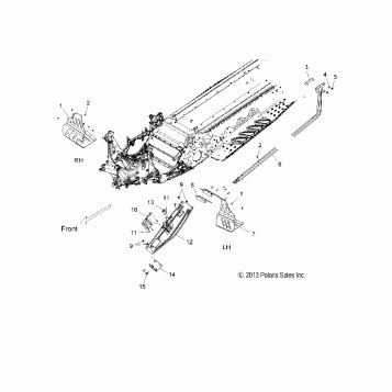 CHASSIS, CLUTCH GUARD and FOOTRESTS - S16CW6 ALL OPTIONS (49SNOWCLUTCHGUARD14SBASLT)