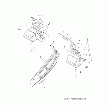 CHASSIS, CLUTCH GUARD and FOOTRESTS - S16DS6 ALL OPTIONS (49SNOWCLUTCHGUARD15PROS)