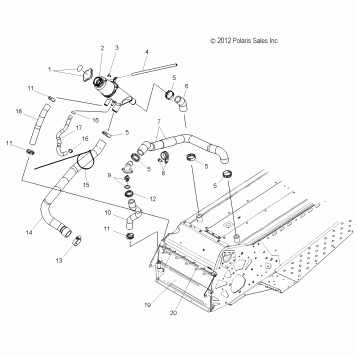 ENGINE, COOLING SYSTEM - S16CK6/CM6 ALL OPTIONS (49SNOWCOOLING13INDY)