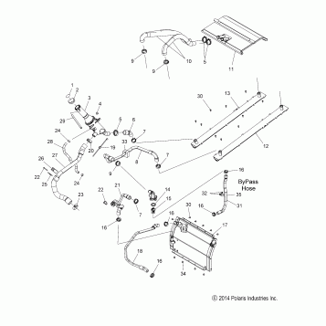 ENGINE, COOLING SYSTEM - S16DS6 ALL OPTIONS (49SNOWCOOLING156PROS)