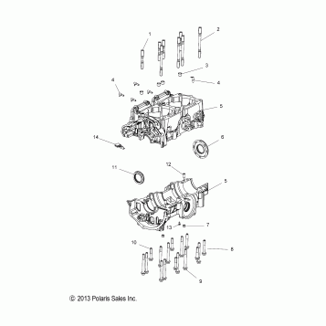 ENGINE, CRANKCASE - S16EG6 ALL OPTIONS (49SNOWCRANKCASE136LE)