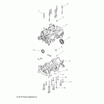 ENGINE, CRANKCASE - S20DCH6PS ALL OPTIONS (49SNOWCRANKCASE156LE)