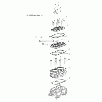 ENGINE, CYLINDER - S11BP8/BE8 ALL OPTIONS (49SNOWCYLINDER09ASLT)