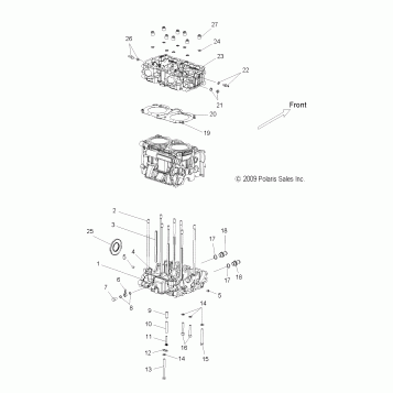 ENGINE, CYLINDER and CRANKCASE - S11PT7FSL (49SNOWCYLINDER10FSTTRG)