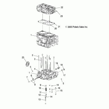 ENGINE, CYLINDER and CRANKCASE - S07PS7FS/FE (49SNOWCYLINDERFSTIQ)