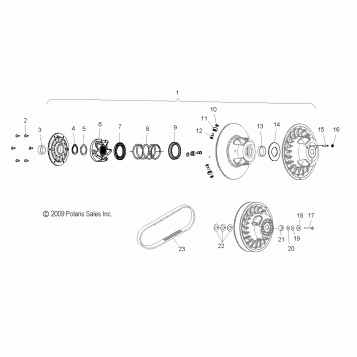 DRIVE TRAIN, CLUTCH, SECONDARY - S11BP6/BE6 ALL OPTIONS (49SNOWDRIVENCLUTCH11RUSH)