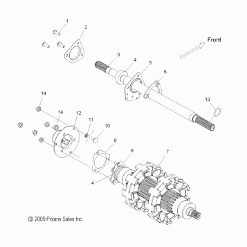 DRIVE TRAIN, JACKSHAFT and DRIVESHAFT - S16CW6 ALL OPTIONS (49SNOWDRIVETRAIN11600PRO)