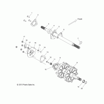 DRIVE TRAIN, JACKSHAFT and DRIVESHAFT - S16CP8 ALL OPTIONS (49SNOWDRIVETRAIN14550)