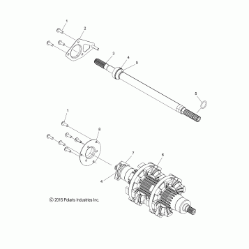 DRIVE TRAIN, JACKSHAFT and DRIVESHAFT - S18DCH8PS ALL OPTIONS (49SNOWDRIVETRAIN16PROS)