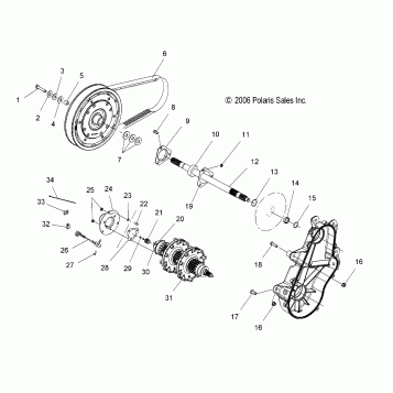 DRIVE TRAIN ASSEMBLY - S07PP6HS/HSA/HSB/PD6HS/HE (49SNOWDRIVETRAINCLEAN)
