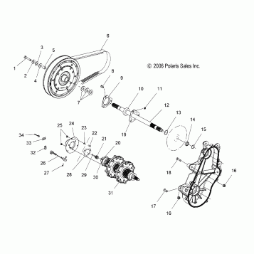 DRIVE TRAIN ASSEMBLY - S07PS6HS/HSA/HSB (49SNOWDRIVETRAINCLEANSB)