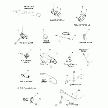 ELECTRICAL, SWITCHES, SENSORS and COMPONENTS - S16CW6 ALL OPTIONS (49SNOWELECT13SBASSLT)