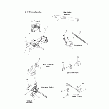 ELECTRICAL, SWITCHES and COMPONENTS - S17CED5 ALL OPTIONS (49SNOWELECT14550)