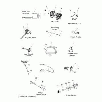 ELECTRICAL, SWITCHES, SENSORS and COMPONENTS - S16DS6 ALL OPTIONS (49SNOWELECT15PROS6)