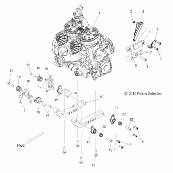 ENGINE, MOUNTING - S11BP6/BE6 ALL OPTIONS (49SNOWENGINEMOUNT11RUSH)