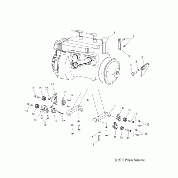 ENGINE, MOUNTING & SHORT BLOCK - S17CED5 ALL OPTIONS (49SNOWENGINEMOUNT14550)