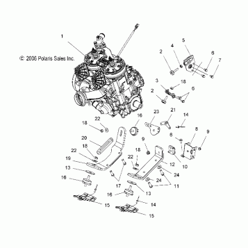 ENGINE, MOUNTING - S07PP6FS/FSA/FSB (49SNOWENGINEMOUNT600HO)