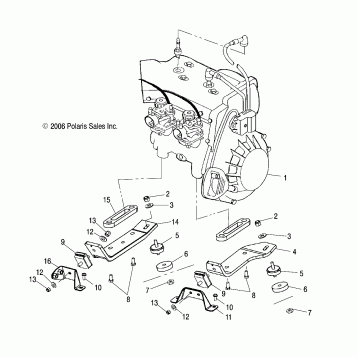 ENGINE, MOUNTING - S07NJ5BS/BE (49SNOWENGINEMOUNTTRAILRMK)