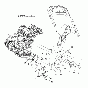ENGINE, MOUNTING, LH - S11PP7FSL (49SNOWENGINEMOUNTLH08IQTRBO)