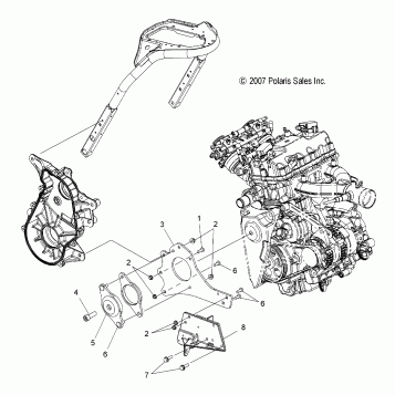 ENGINE, MOUNTING, RH and FRONT - S11PP7FSL (49SNOWENGINEMOUNTRH08IQTRBO)