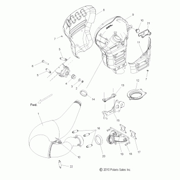 ENGINE, EXHAUST - S11BP6/BE6 ALL OPTIONS (49SNOWEXHAUST11600PRO)