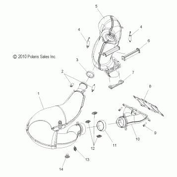 ENGINE, EXHAUST - S11BP8/BE8 ALL OPTIONS (49SNOWEXHAUST11800PRMK)
