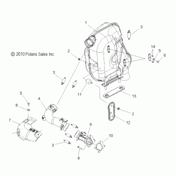 ENGINE, EXHAUST - S11PP7FSL (49SNOWEXHAUST11TRBOIQLX)