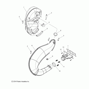 ENGINE, EXHAUST - S18DCH8PS ALL OPTIONS (49SNOWEXHAUST15PROS)