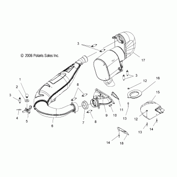EXHAUST - S07PK6FS/FE/PM6FS/PM6FSA (49SNOWEXHAUST600RMK)