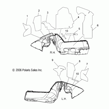 FENDER FOAM and FOIL - S07PK6FS/FE/PM6FS/PM6FSA (49SNOWFENDERFOAM600RMK)