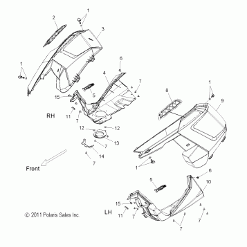 BODY, FENDERS and SIDE PANELS - S16CP8 ALL OPTIONS (49SNOWFENDERS12SB)