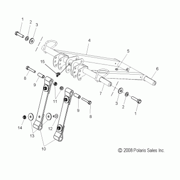 SUSPENSION, TORQUE ARM, FRONT (144 Inch) - S16CK6 ALL OPTIONS (49SNOWFTA09700RMK)