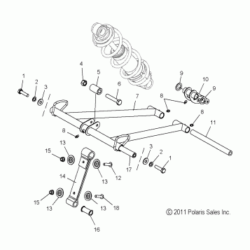 SUSPENSION, TORQUE ARM, FRONT (155 Inch) - S16CM6 ALL OPTIONS (49SNOWFTA12800PRMK)