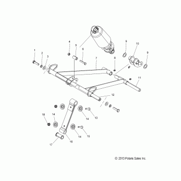 SUSPENSION, TORQUE ARM, FRONT - S17CED5 ALL OPTIONS (49SNOWFTA14550144)