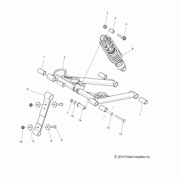 SUSPENSION, TORQUE ARM, FRONT - S18DCH8PS ALL OPTIONS (49SNOWFTA15PROS)