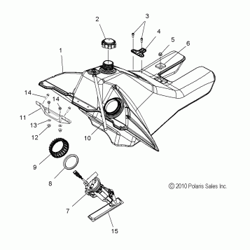 FUEL SYSTEM, FUEL TANK ASM. - S11BP6/BE6 ALL OPTIONS (49SNOWFUEL11600PRO)
