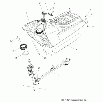 FUEL SYSTEM, FUEL TANK ASM. - S16CK6/CM6 ALL OPTIONS (49SNOWFUEL13ASSLT)
