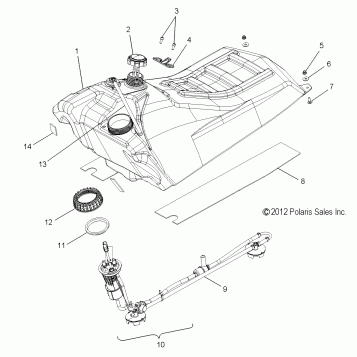 FUEL SYSTEM, FUEL TANK ASM. - S16CP8 ALL OPTIONS (49SNOWFUEL13INDY)