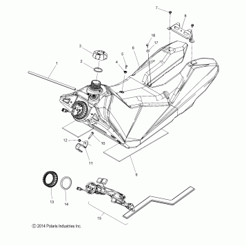 FUEL SYSTEM, FUEL TANK ASM. - S16DS8 ALL OPTIONS (49SNOWFUEL15PROS)