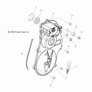 DRIVE TRAIN, GEARCASE COVER ASM. and DIPSTICK - S11PP7FSL (49SNOWGEARCASECVR10FSTTRG)