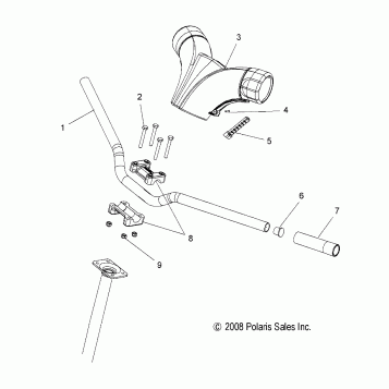 STEERING, HANDLEBAR MOUNTING - S11PD7FSL (49SNOWHANDLEBAR09600TRG)