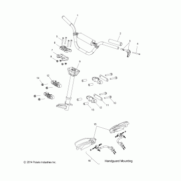STEERING, HANDLEBAR MOUNTING - S16CW6 ALL OPTIONS (49SNOWHANDLEBAR15SBASLT)