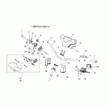 HANDLEBAR - S07NP5BS/BE (49SNOWHANDLEBARSUPER)